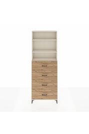 Arges Dolap 3 Raflı 4 Çekmeceli 88x30x243 - S33M208V3A
