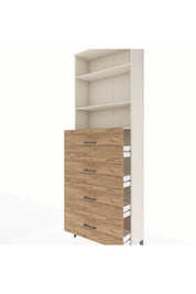 Arges Dolap 3 Raflı 4 Çekmeceli 88x30x243 - S33M208V3A