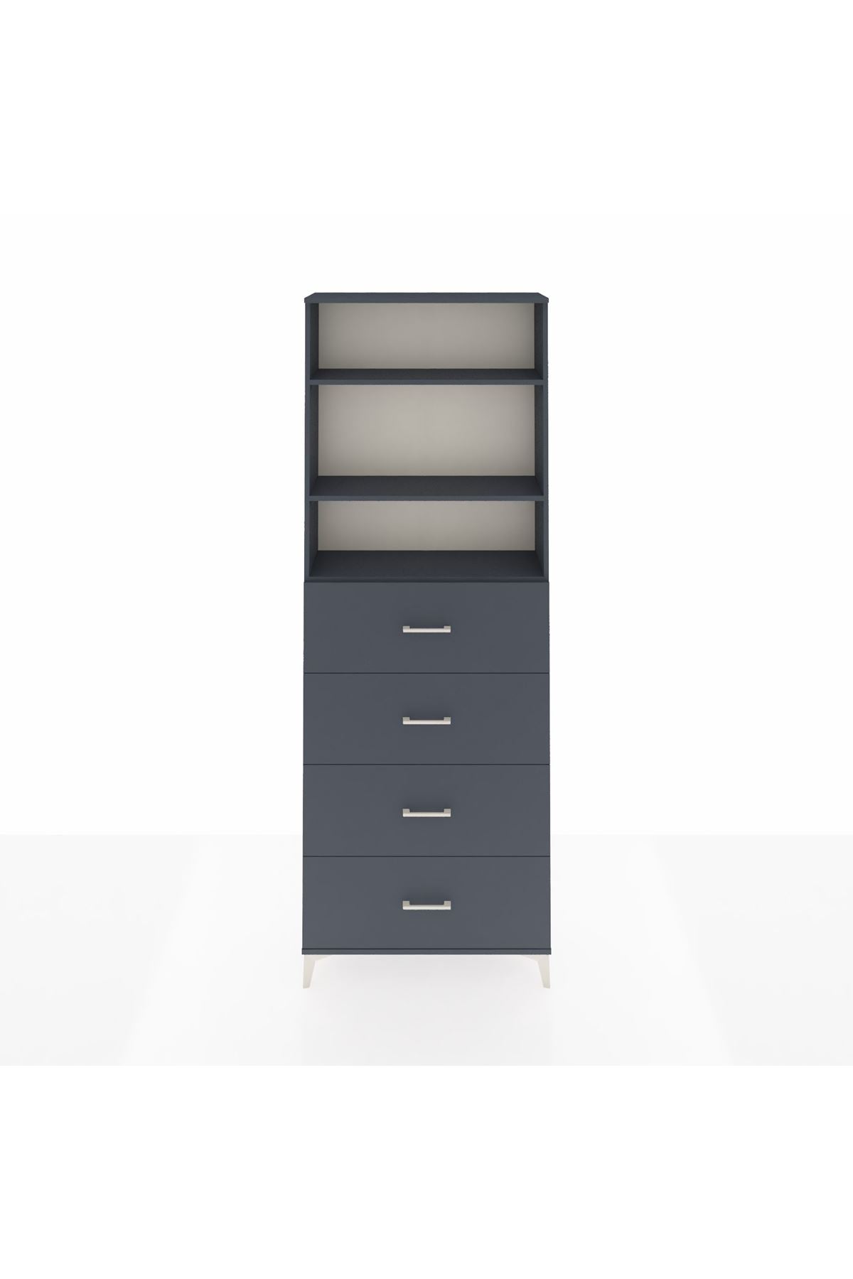 Arges Dolap 3 Raflı 4 Çekmeceli 88x30x243 - S33M208V5A