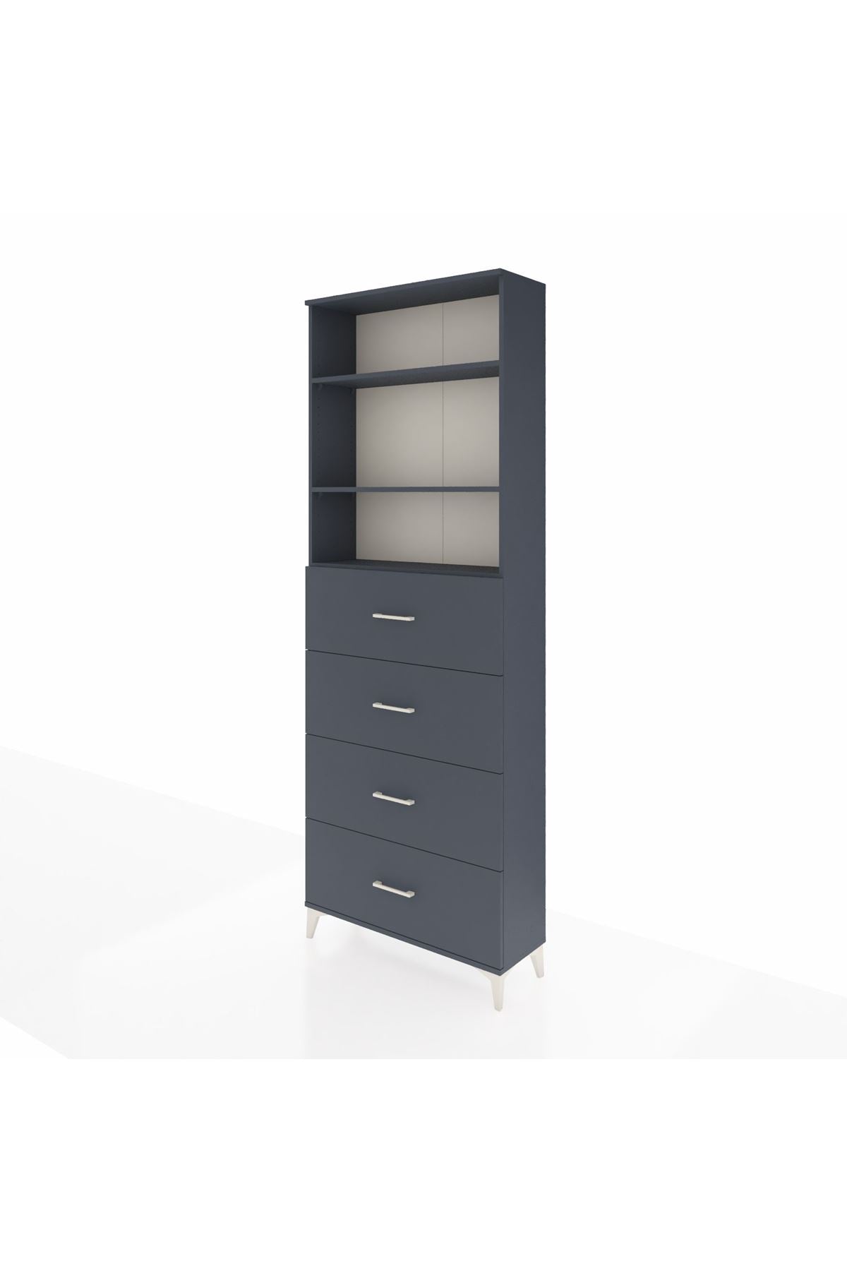 Arges Dolap 3 Raflı 4 Çekmeceli 88x30x243 - S33M208V5A