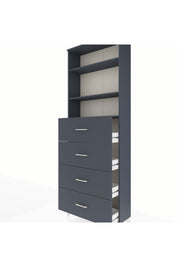 Arges Dolap 3 Raflı 4 Çekmeceli 88x30x243 - S33M208V5A