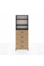 Arges Dolap 3 Raflı 4 Çekmeceli 88x30x243 - S33M208V6A
