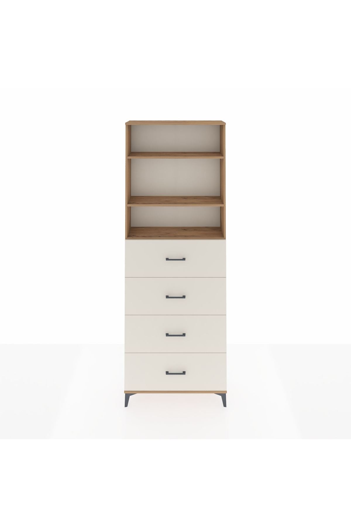 Arges Dolap 3 Raflı 4 Çekmeceli 88x30x243 - S33M208V7A