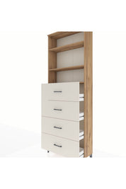 Arges Dolap 3 Raflı 4 Çekmeceli 88x30x243 - S33M208V7A