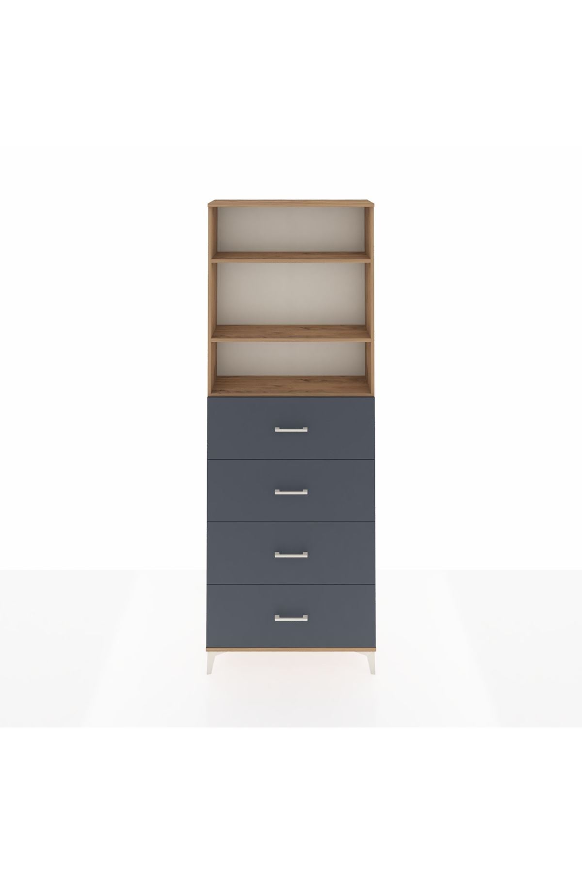 Arges Dolap 3 Raflı 4 Çekmeceli 88x30x243 - S33M208V8A