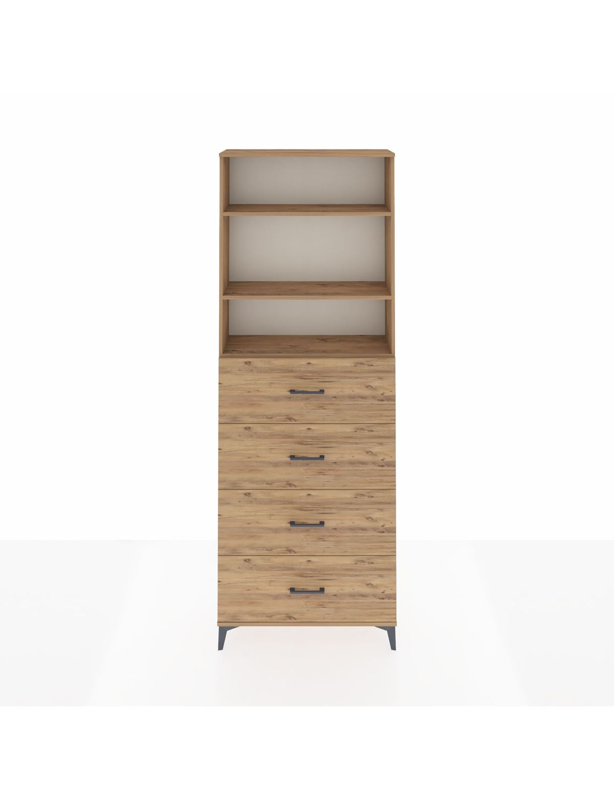 Arges Dolap 3 Raflı 4 Çekmeceli 88x30x243 - S33M208V9A