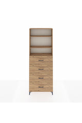 Arges Dolap 3 Raflı 4 Çekmeceli 88x30x243