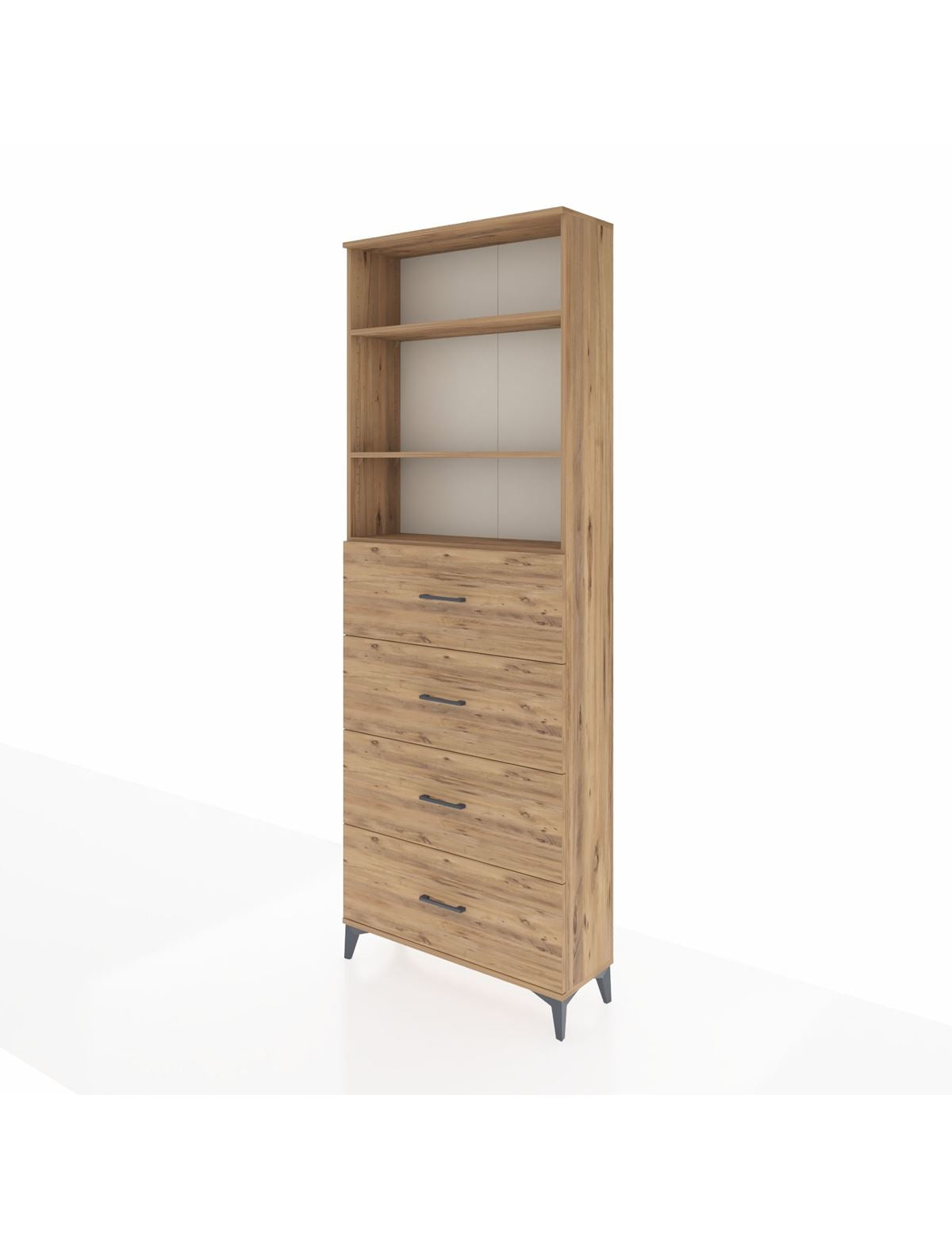 Arges Dolap 3 Raflı 4 Çekmeceli 88x30x243 - S33M208V9A