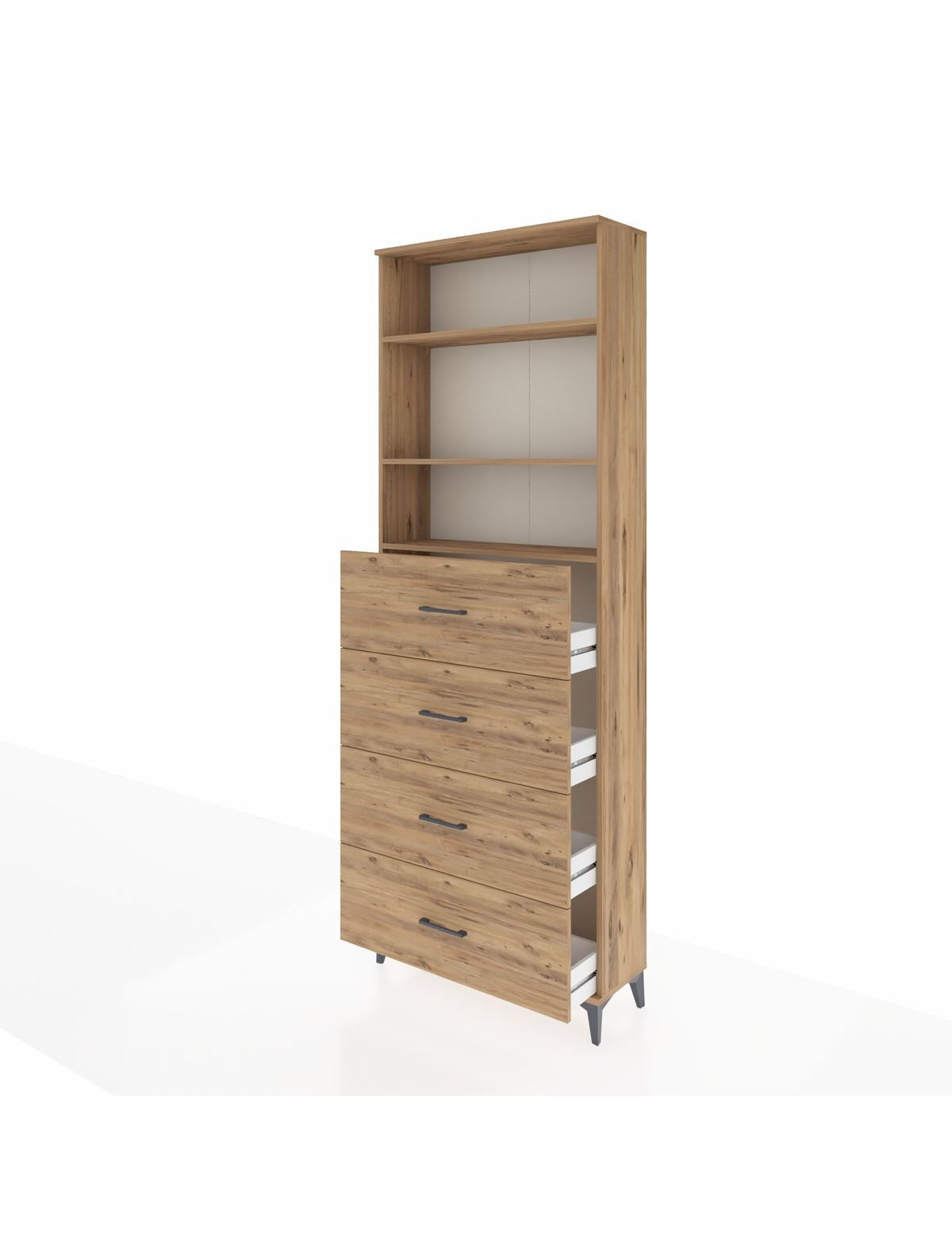 Arges Dolap 3 Raflı 4 Çekmeceli 88x30x243 - S33M208V9A