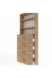 Arges Dolap 3 Raflı 4 Çekmeceli 88x30x243 - S33M208V9A