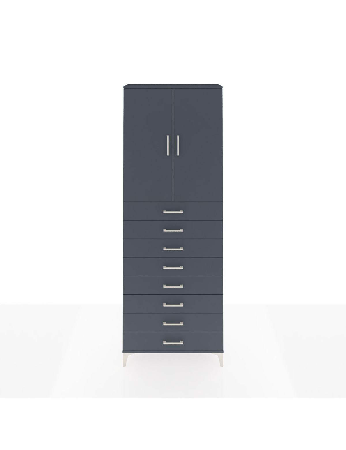 Arges Dolap 3 Raflı 8 Çekmeceli 2 Kapaklı 88x30x243 - S33M209V5A