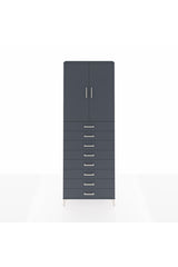 Arges Dolap 3 Raflı 8 Çekmeceli 2 Kapaklı 88x30x243