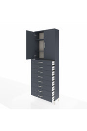 Arges Dolap 3 Raflı 8 Çekmeceli 2 Kapaklı 88x30x243 - S33M209V5A