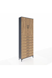 Arges Dolap 3 Raflı 8 Çekmeceli 2 Kapaklı 88x30x243 - S33M209V6A