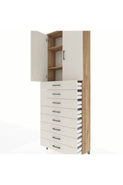 Arges Dolap 3 Raflı 8 Çekmeceli 2 Kapaklı 88x30x243 - S33M209V7A