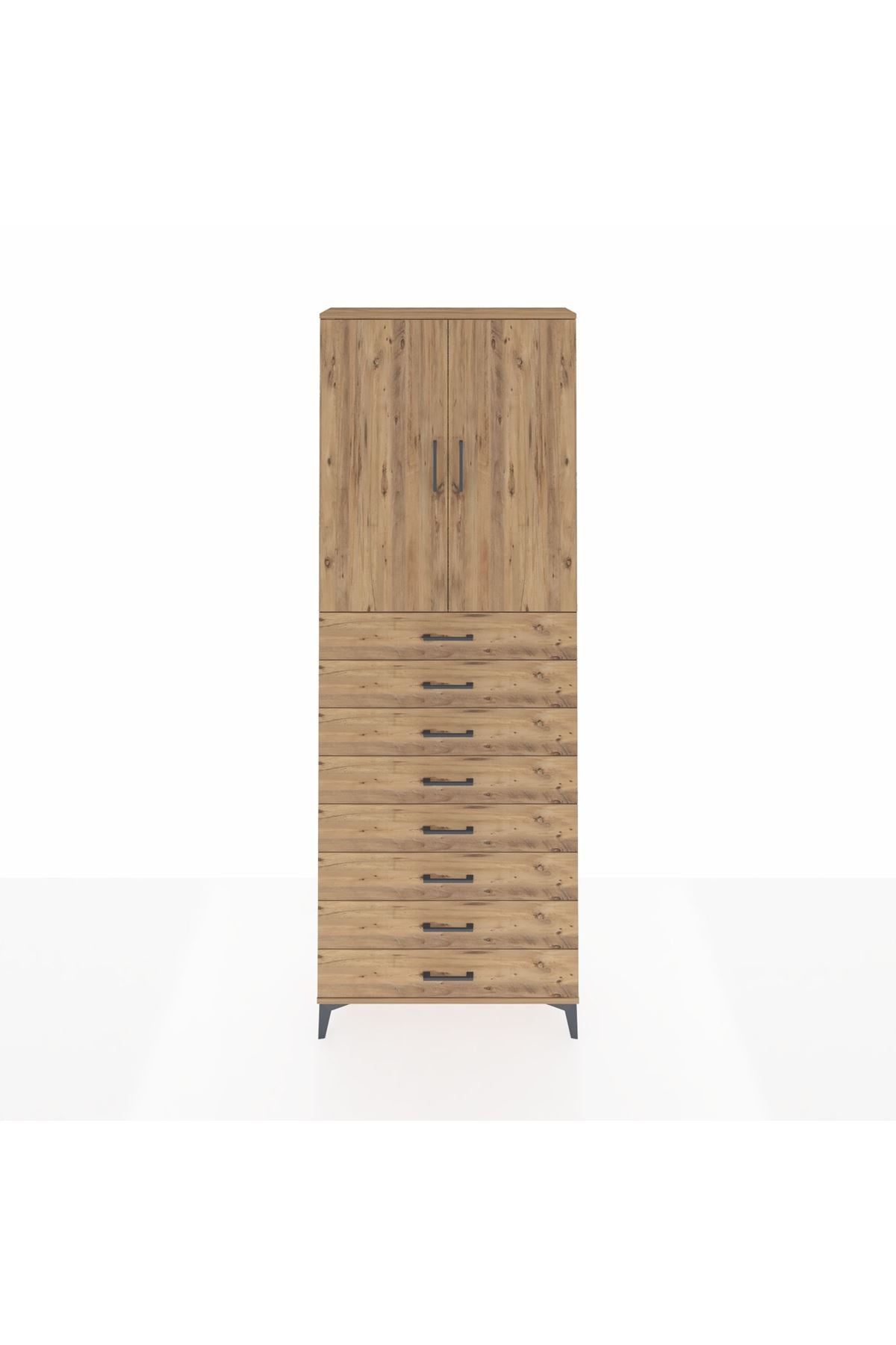 Arges Dolap 3 Raflı 8 Çekmeceli 2 Kapaklı 88x30x243 - S33M209V9A