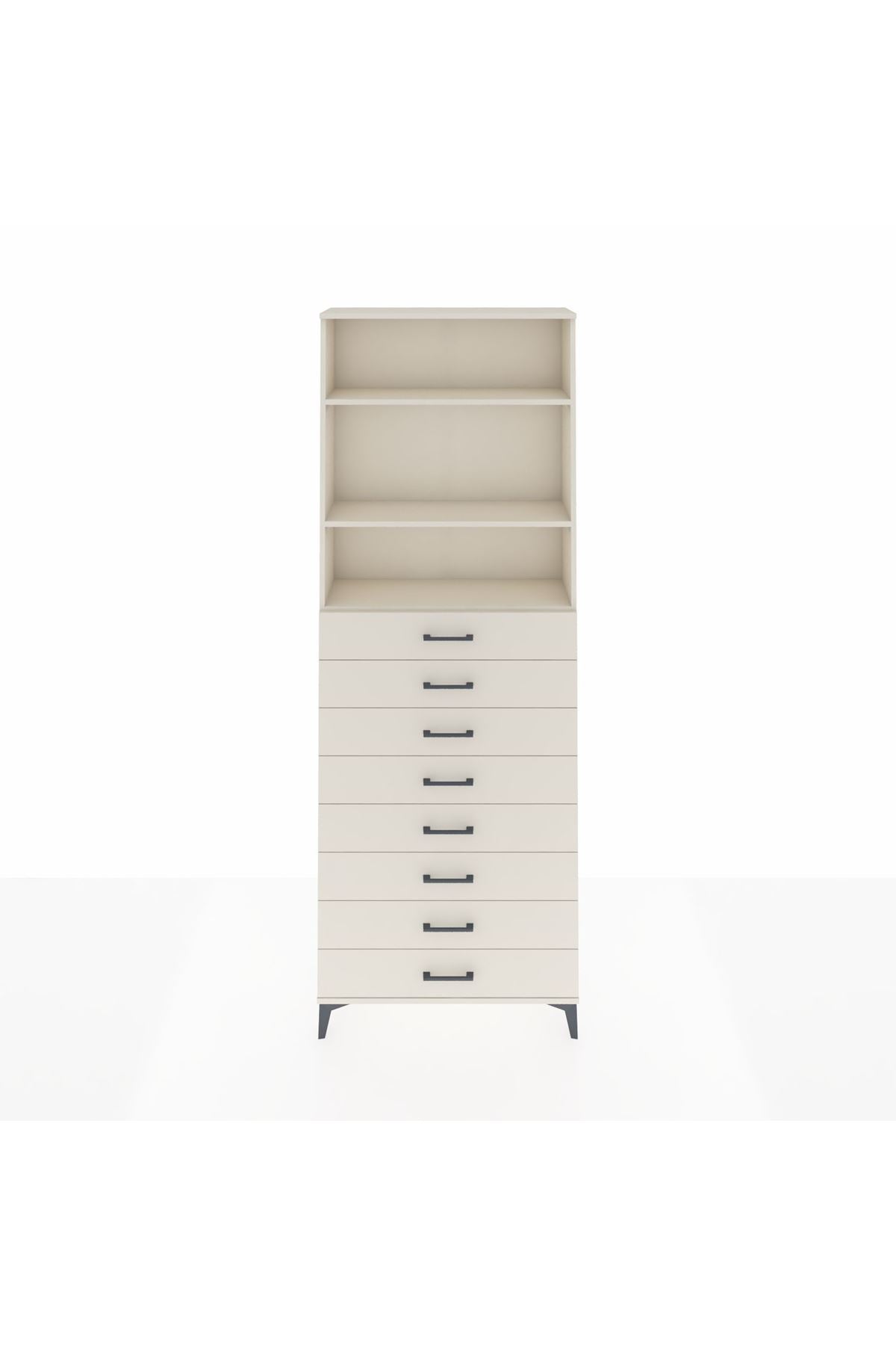Arges Dolap 3 Raflı 8 Çekmeceli 88x30x243 - S33M210V1A