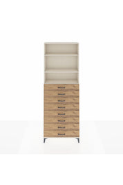Arges Dolap 3 Raflı 8 Çekmeceli 88x30x243 - S33M210V3A