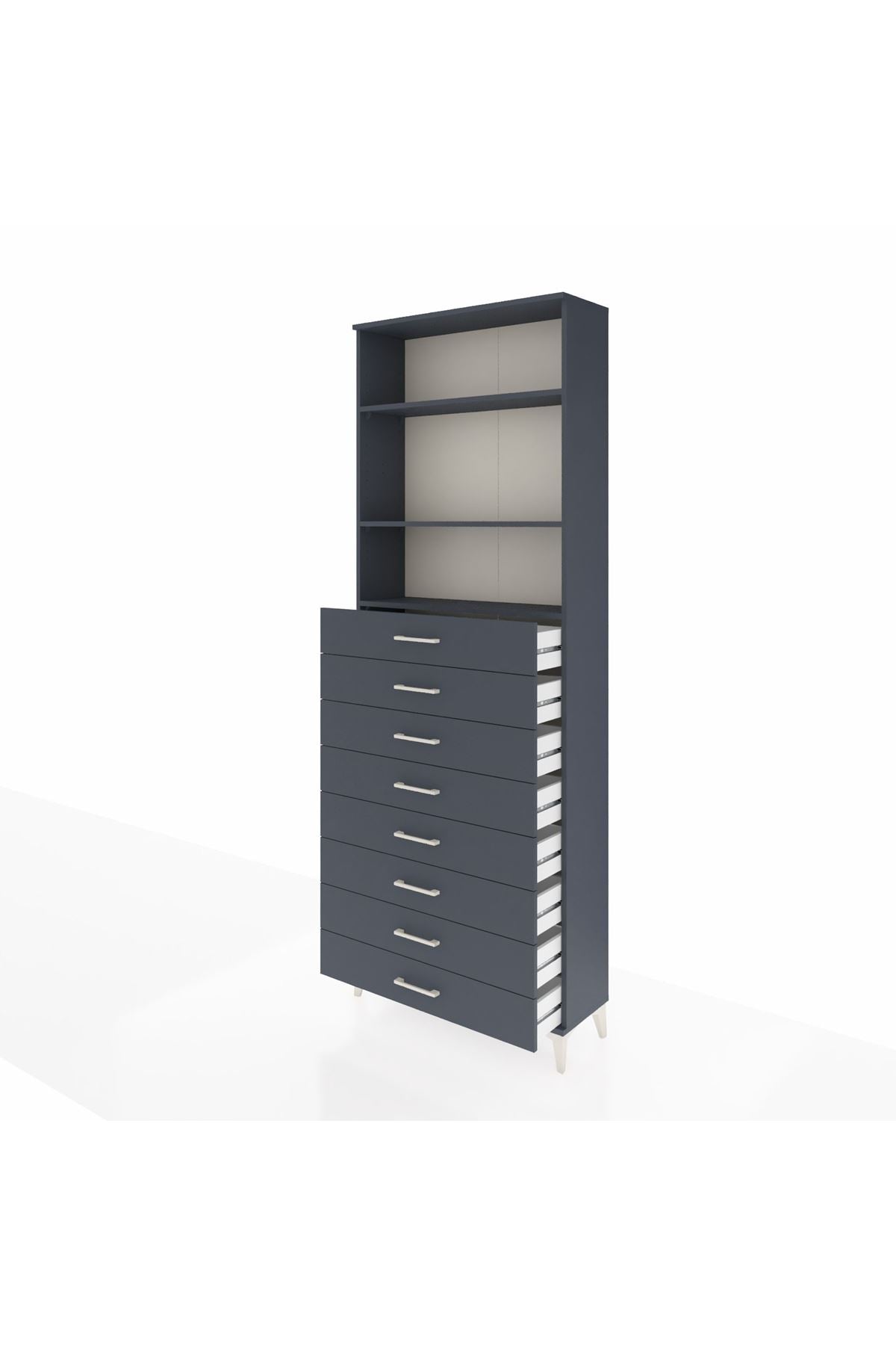 Arges Dolap 3 Raflı 8 Çekmeceli 88x30x243 - S33M210V5A