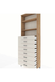 Arges Dolap 3 Raflı 8 Çekmeceli 88x30x243 - S33M210V7A