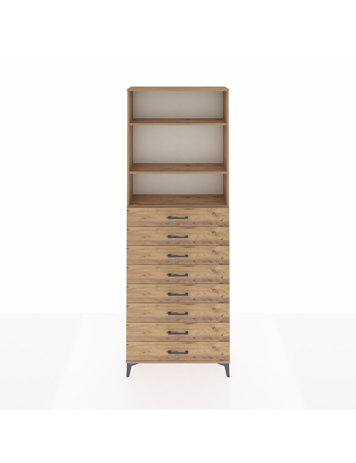 Arges Dolap 3 Raflı 8 Çekmeceli 88x30x243 - S33M210V9A
