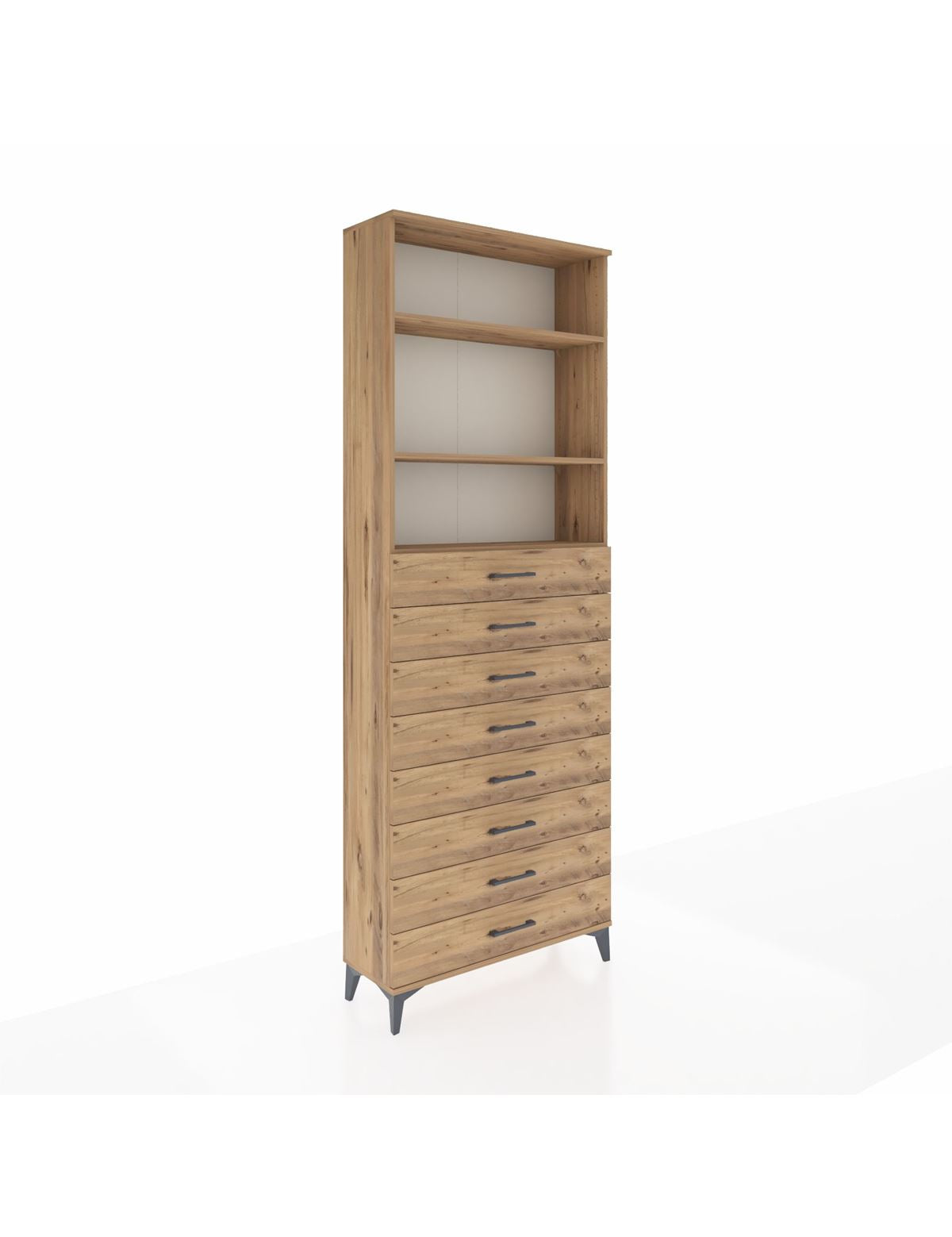Arges Dolap 3 Raflı 8 Çekmeceli 88x30x243 - S33M210V9A