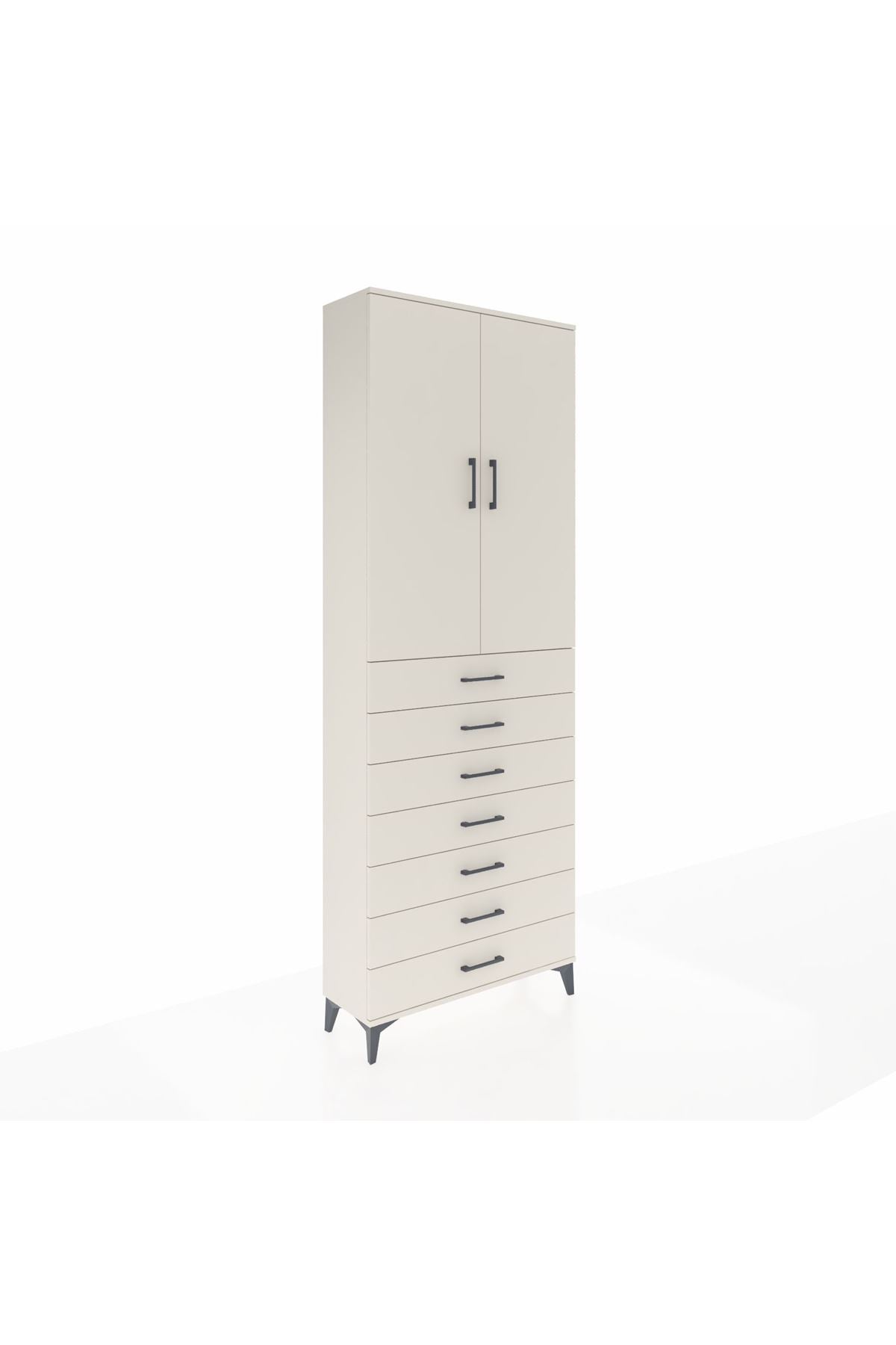 Arges Dolap 3 Raflı 7 Çekmeceli 2 Kapaklı 88x30x243 - S33M211V1A