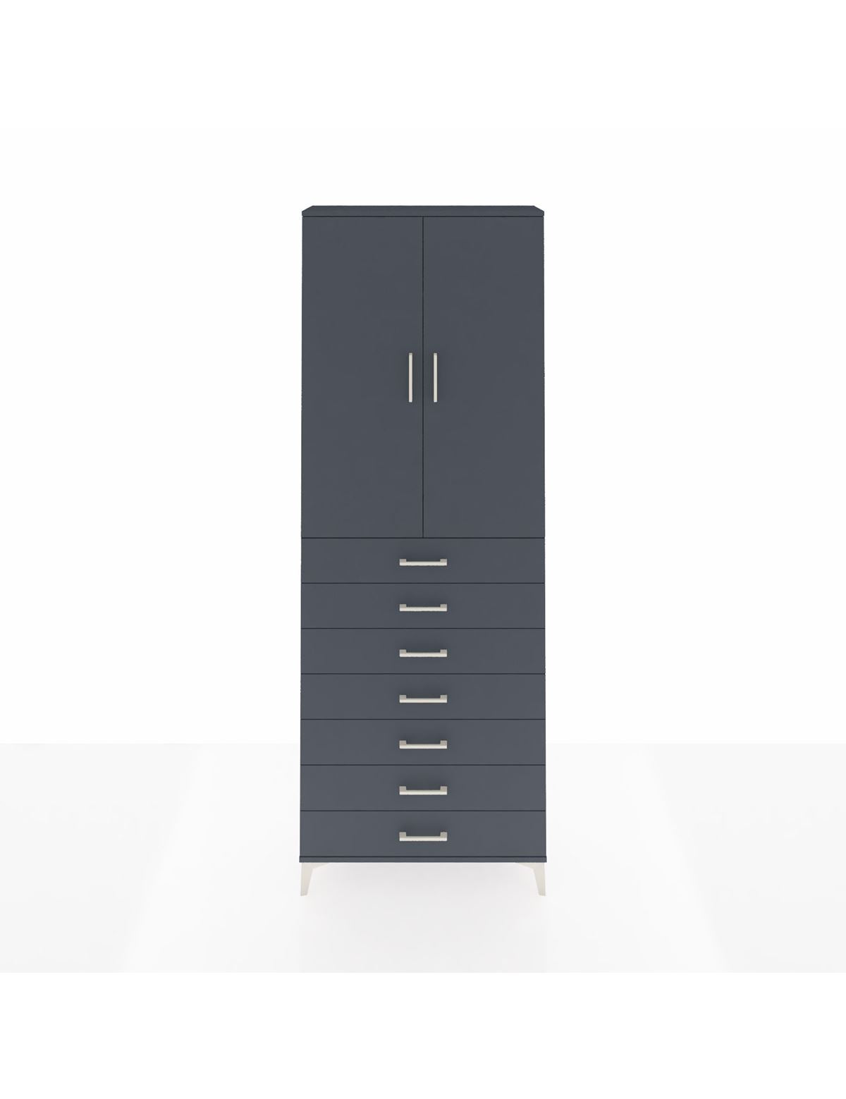 Arges Dolap 3 Raflı 7 Çekmeceli 2 Kapaklı 88x30x243 - S33M211V5A