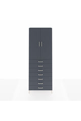 Arges Dolap 3 Raflı 7 Çekmeceli 2 Kapaklı 88x30x243