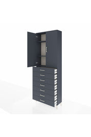 Arges Dolap 3 Raflı 7 Çekmeceli 2 Kapaklı 88x30x243 - S33M211V5A