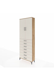 Arges Dolap 3 Raflı 7 Çekmeceli 2 Kapaklı 88x30x243 - S33M211V7A