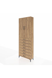 Arges Dolap 3 Raflı 7 Çekmeceli 2 Kapaklı 88x30x243 - S33M211V9A