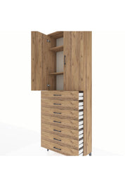 Arges Dolap 3 Raflı 7 Çekmeceli 2 Kapaklı 88x30x243 - S33M211V9A