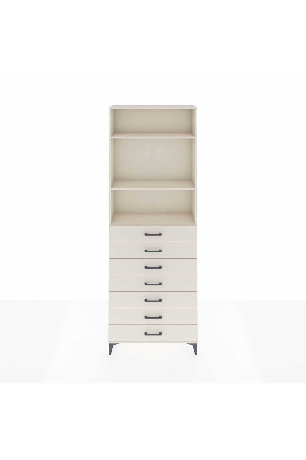 Arges Dolap 3 Raflı 7 Çekmeceli 88x30x243 - S33M212V1A