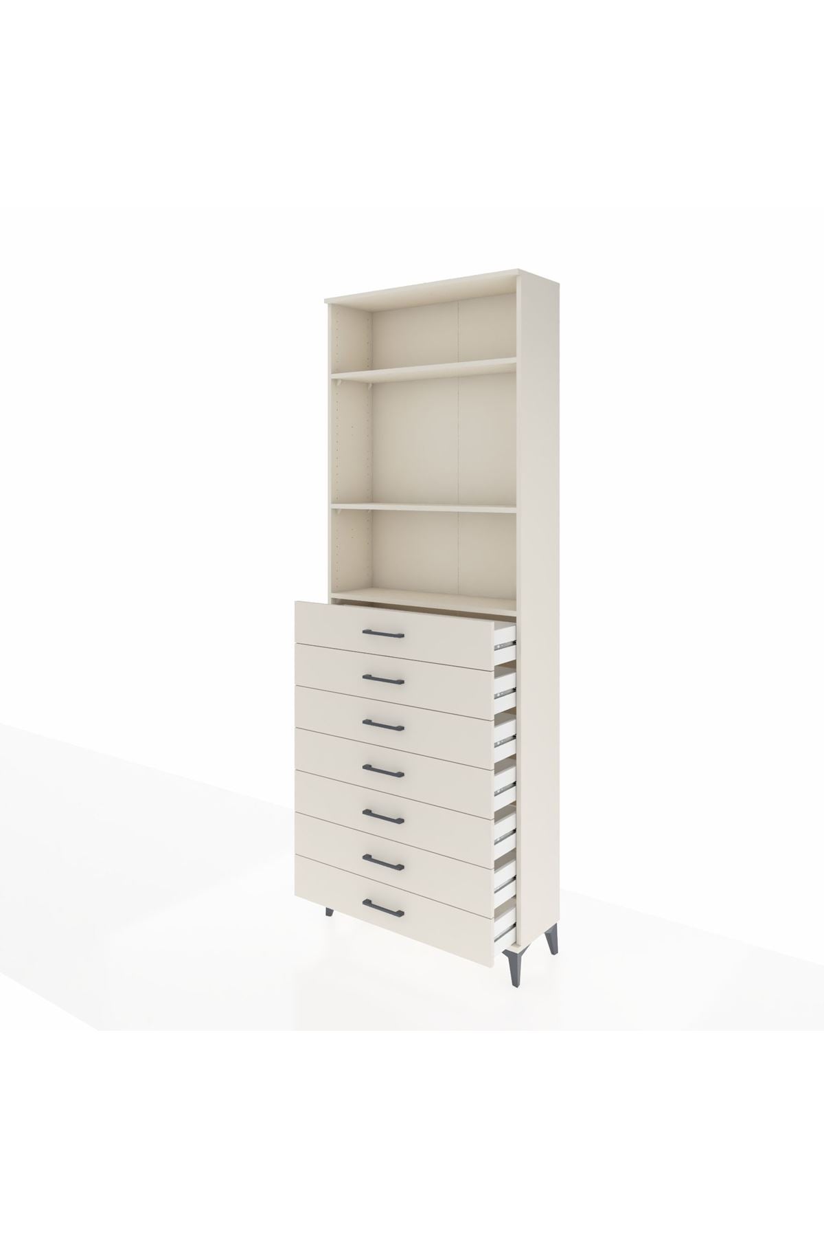 Arges Dolap 3 Raflı 7 Çekmeceli 88x30x243 - S33M212V1A