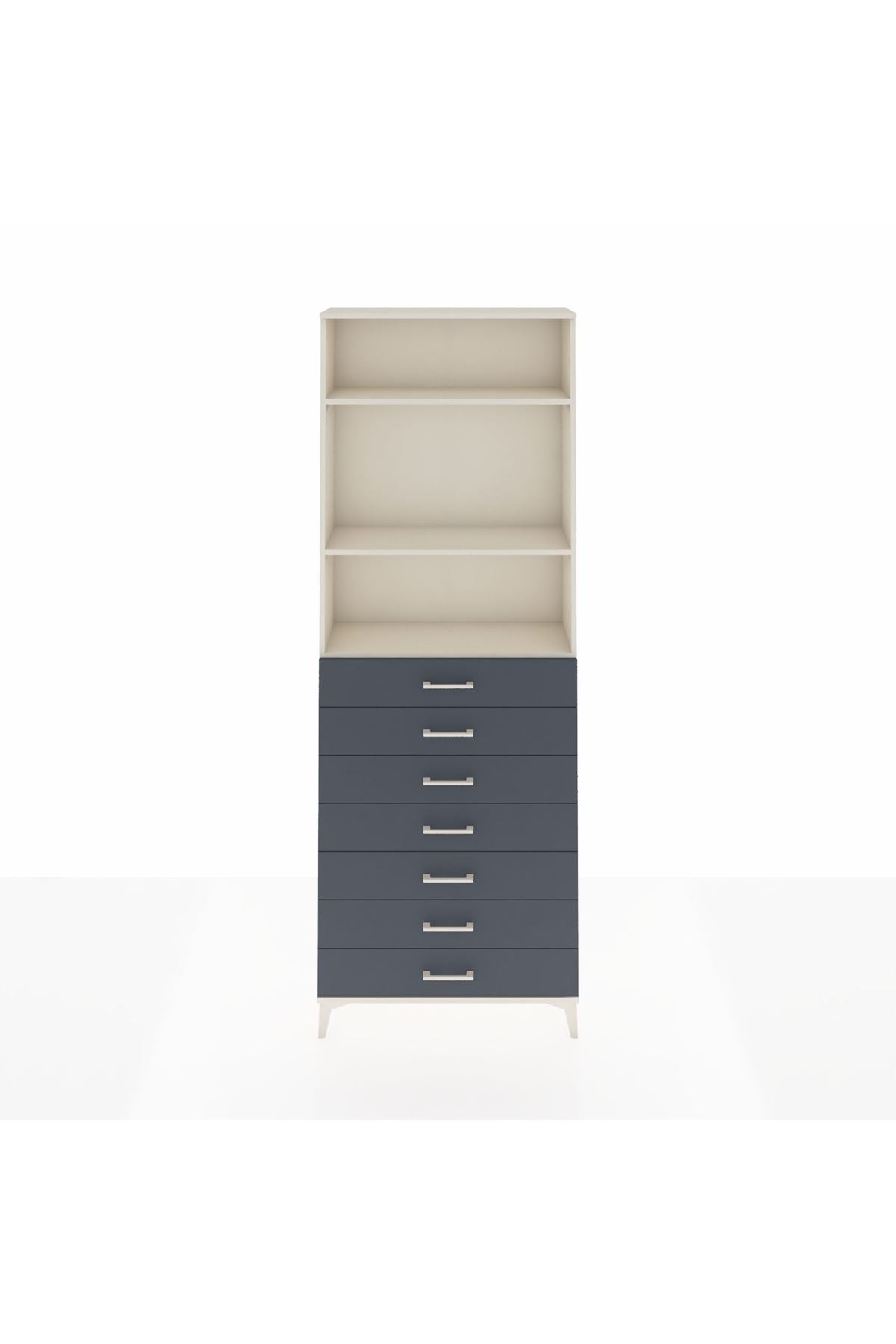 Arges Dolap 3 Raflı 7 Çekmeceli 88x30x243 - S33M212V2A