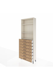 Arges Dolap 3 Raflı 7 Çekmeceli 88x30x243 - S33M212V3A