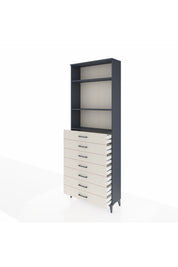 Arges Dolap 3 Raflı 7 Çekmeceli 88x30x243 - S33M212V4A