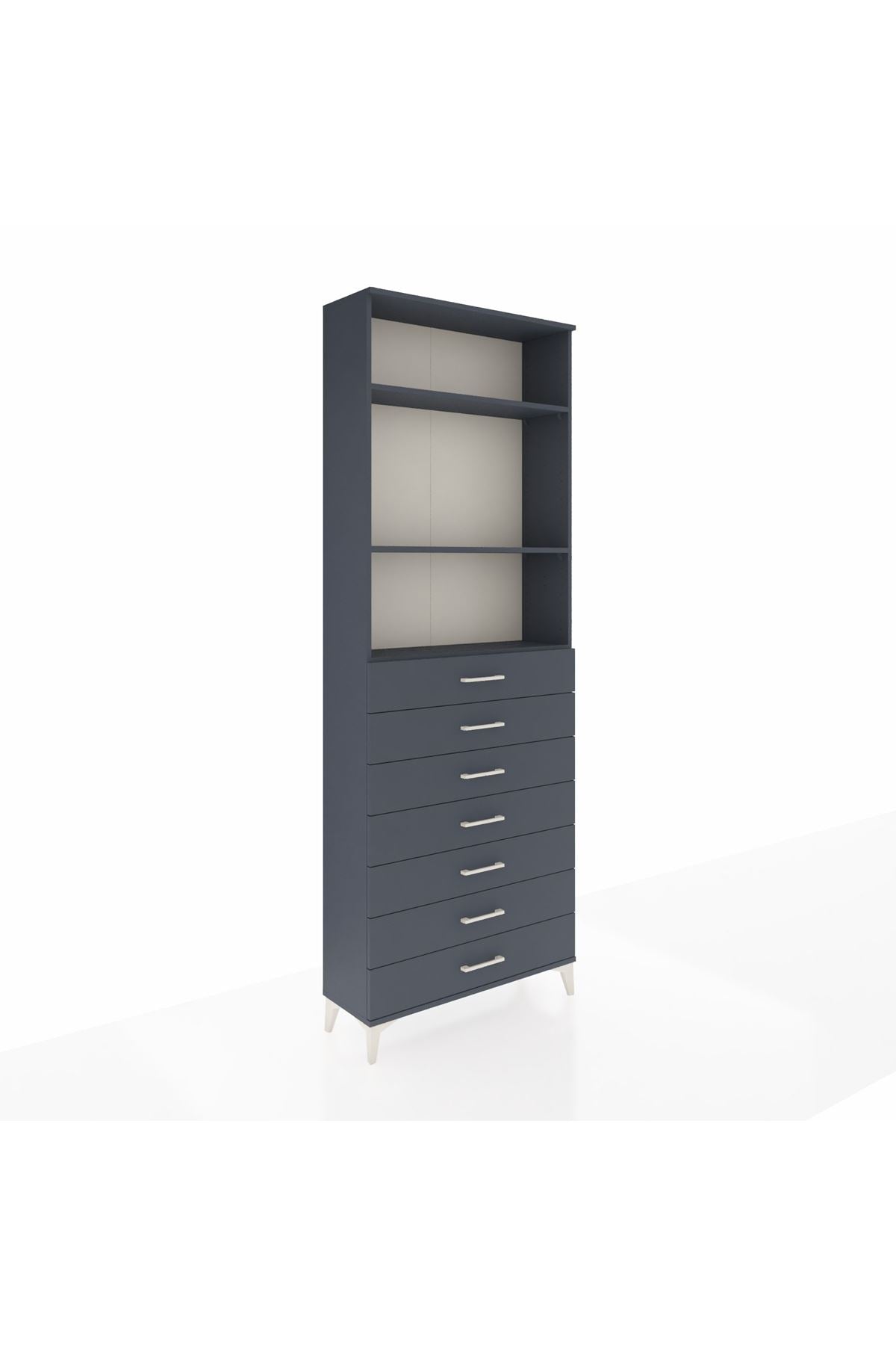 Arges Dolap 3 Raflı 7 Çekmeceli 88x30x243 - S33M212V5A