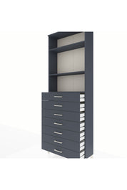 Arges Dolap 3 Raflı 7 Çekmeceli 88x30x243 - S33M212V5A