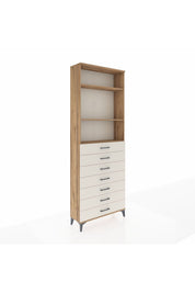 Arges Dolap 3 Raflı 7 Çekmeceli 88x30x243 - S33M212V7A