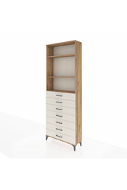 Arges Dolap 3 Raflı 7 Çekmeceli 88x30x243 - S33M212V7A