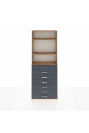 Arges Dolap 3 Raflı 7 Çekmeceli 88x30x243 - S33M212V8A