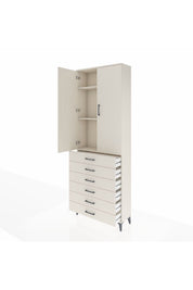 Arges Dolap 3 Raflı 6 Çekmeceli 2 Kapaklı 88x30x243 - S33M213V1A