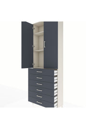 Arges Dolap 3 Raflı 6 Çekmeceli 2 Kapaklı 88x30x243 - S33M213V2A
