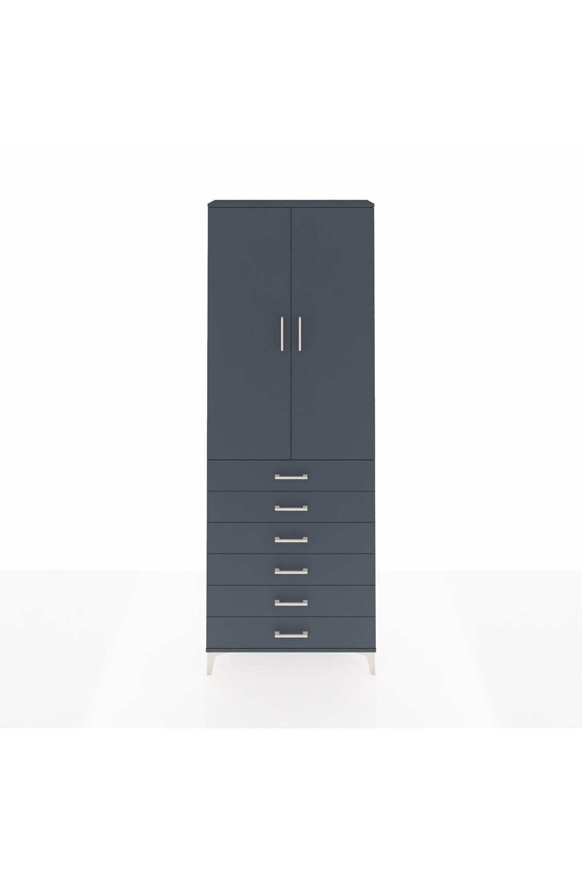 Arges Dolap 3 Raflı 6 Çekmeceli 2 Kapaklı 88x30x243 - S33M213V5A