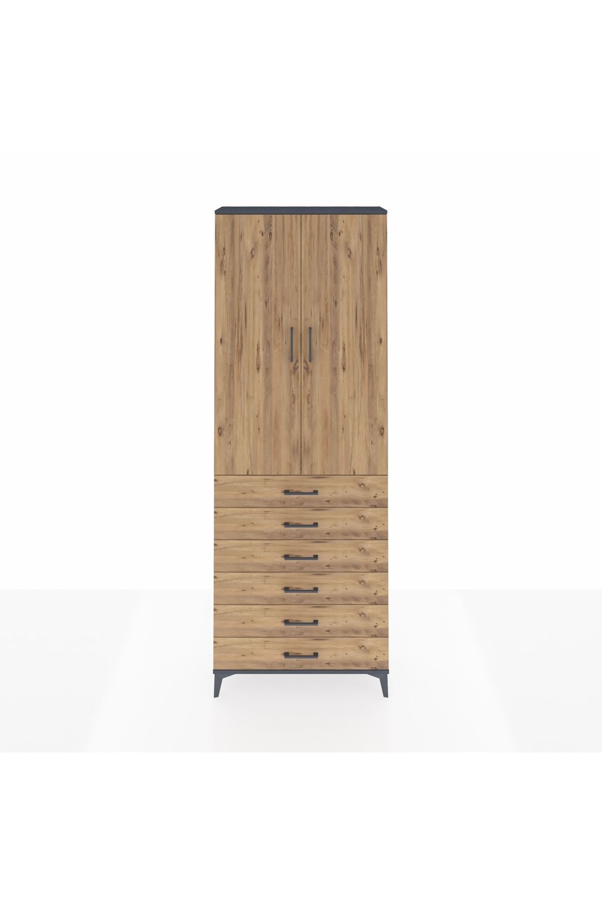Arges Dolap 3 Raflı 6 Çekmeceli 2 Kapaklı 88x30x243 - S33M213V6A
