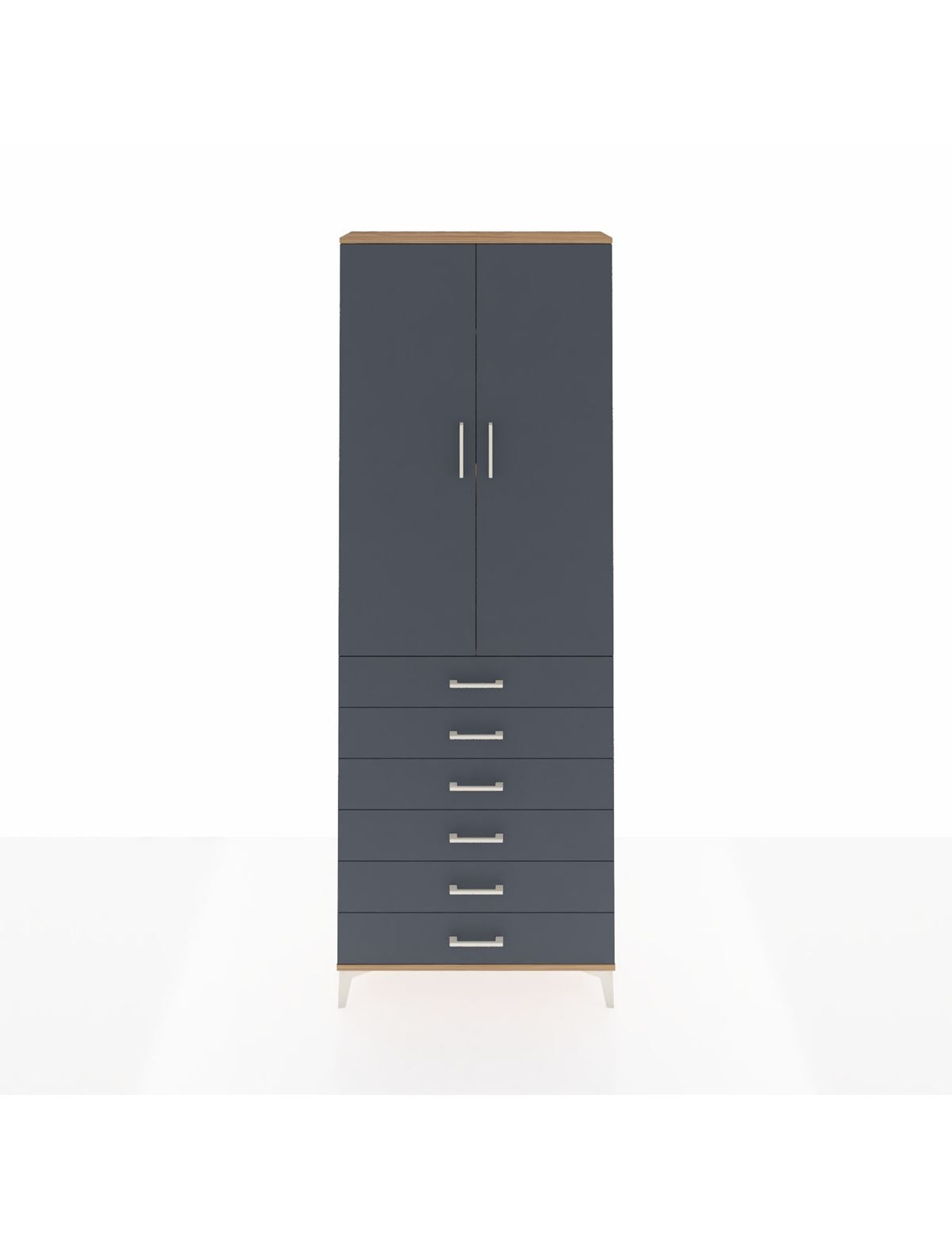 Arges Dolap 3 Raflı 6 Çekmeceli 2 Kapaklı 88x30x243 - S33M213V8A