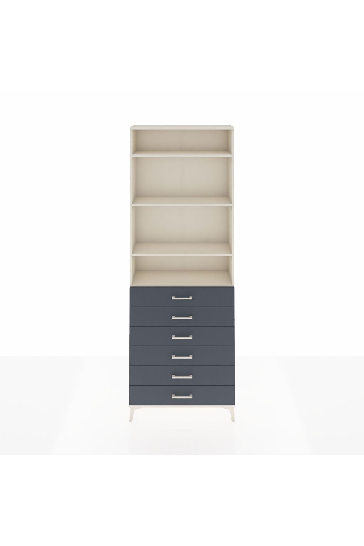 Arges Dolap 4 Raflı 6 Çekmeceli 88x30x243 - S33M214V2A