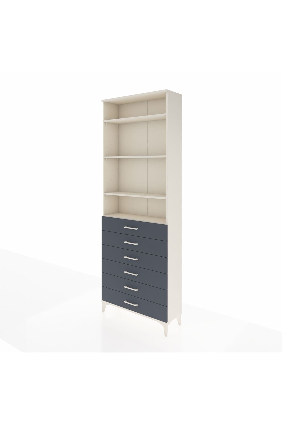 Arges Dolap 4 Raflı 6 Çekmeceli 88x30x243 - S33M214V2A